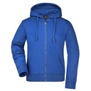 Bluza Damska Rozpinana Bawełniana z Kapturem JN053 - Royal