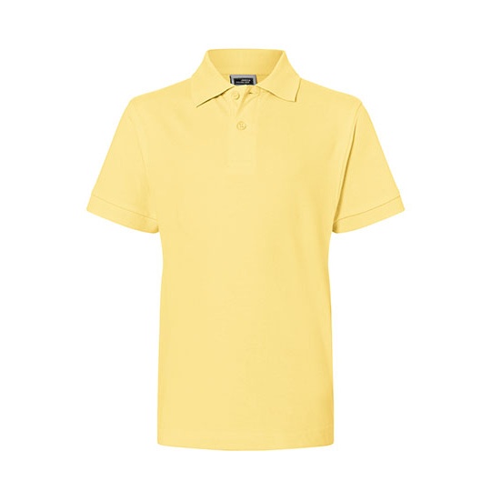 Koszulka polo dziecięca klasyczna JN070K - Light Yellow