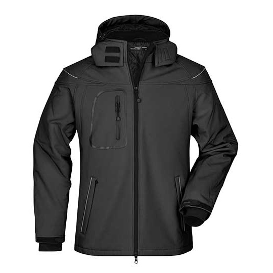 Męska zimowa kurtka softshell JN1000 - Black
