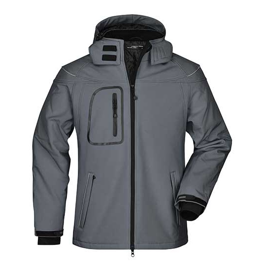 Kurtka Męska Zimowa Softshell JN1000 - Carbon