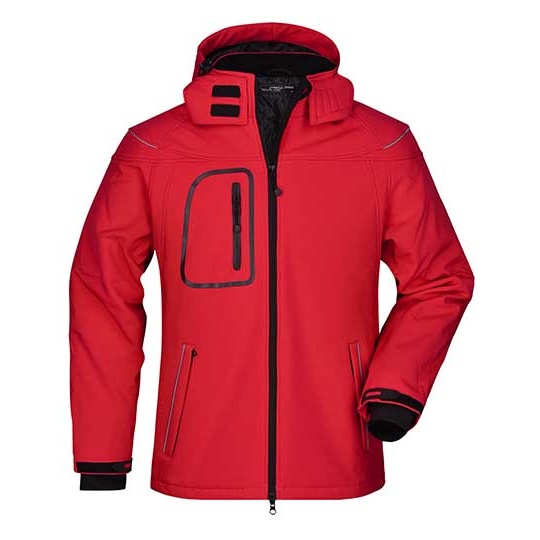 Męska zimowa kurtka softshell JN1000 - Red