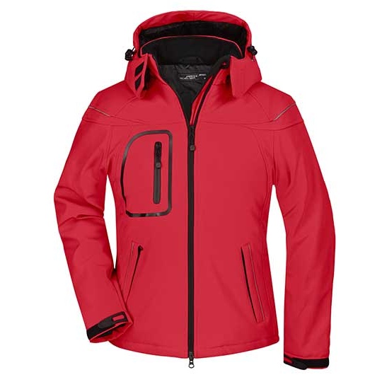 Damski zimowy softshell slim JN1001 - Red
