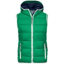Kamizelka Damska Pikowana Ocieplana z Kapturem JN1075 - Irish Green & White