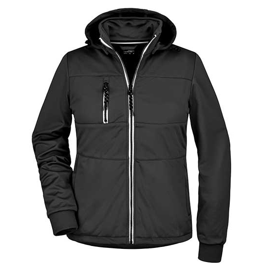 Kurtka Damska Softshell Hybrydowa Ocieplana JN1077 - Black