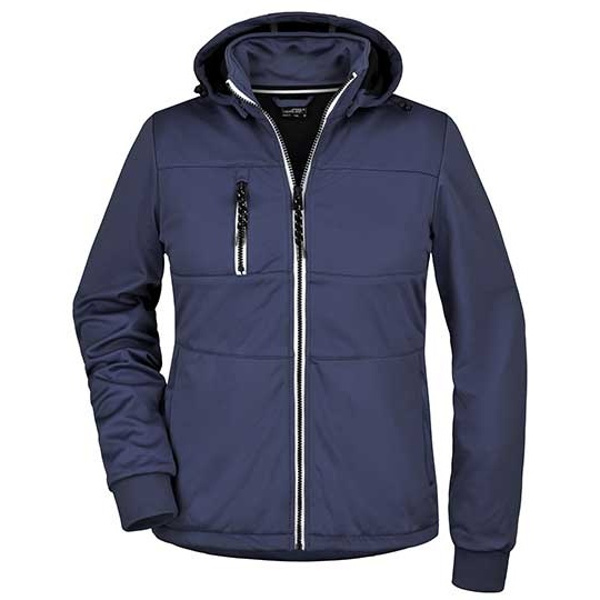 Kurtka Damska Softshell Hybrydowa Ocieplana JN1077 - Navy