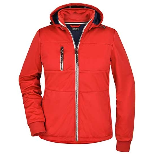 Kurtka Damska Softshell Hybrydowa Ocieplana JN1077 - Red & Navy