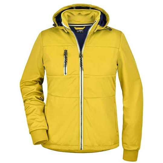 Kurtka Damska Softshell Hybrydowa Ocieplana JN1077 - Sun Yellow & Navy