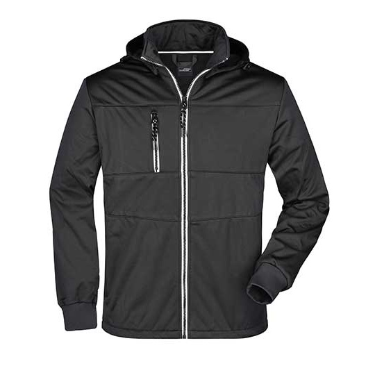 Kurtka Meska Softshell Ocieplana Wiatroodporna JN1078 - Black