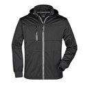 Kurtka Męska Softshell Ocieplana Wiatroodporna JN1078 - Black