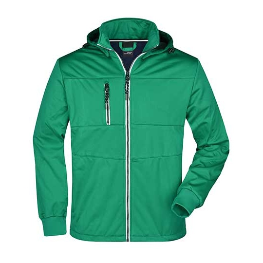 Kurtka Meska Softshell Ocieplana Wiatroodporna JN1078 - Irish Green & Navy