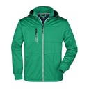 Kurtka Męska Softshell Ocieplana Wiatroodporna JN1078 - Irish Green & Navy