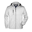 Kurtka Męska Softshell Ocieplana Wiatroodporna JN1078 - White & Navy
