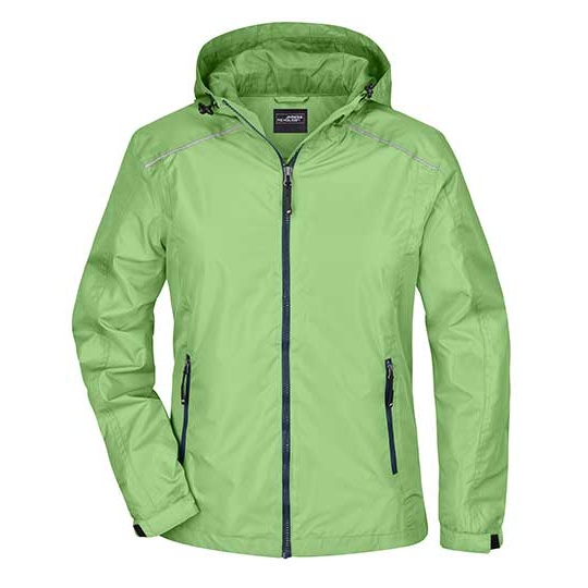 Kurtka Damska Przeciwdeszczowa Wodoodporna Odblaskowe Elementy JN1117 - Spring Green & Navy