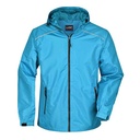 Kurtka Męska Lekka Przeciwdeszczowa JN1118 - Turquoise & Iron Grey