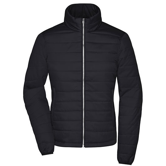 Kurtka Damska Pikowana Lekka Ocieplana JN1119 - Black