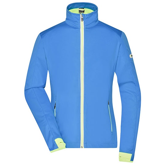 Kurtka Damska Softshell JN1125 - Bright Blue & Bright Yellow