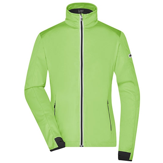 Damska kurtka softshellowa slim JN1125 - Bright Green & Black