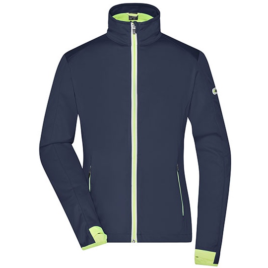 Kurtka Damska Softshell JN1125 - Navy & Bright Yellow