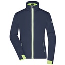 Kurtka Damska Softshell JN1125 - Navy & Bright Yellow