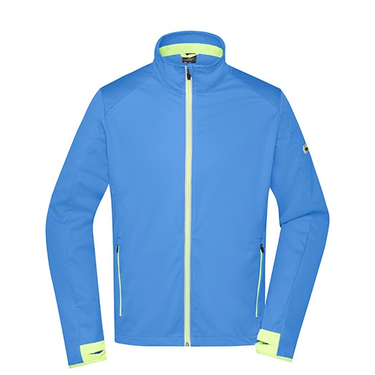Kurtka Softshellowa Meska JN1126 - Bright Blue & Bright Yellow