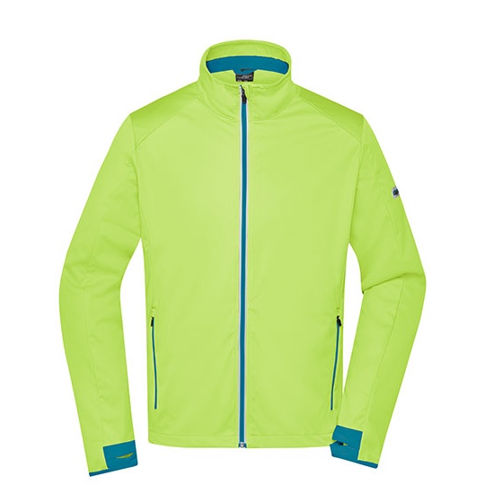 Męska kurtka softshellowa sportowa JN1126 - Bright Yellow & Bright Blue