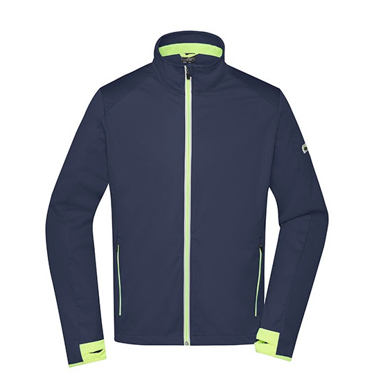 Kurtka Softshellowa Meska JN1126 - Navy & Bright Yellow