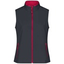 Kamizelka Damska Softshell JN1127 - Iron Grey & Red