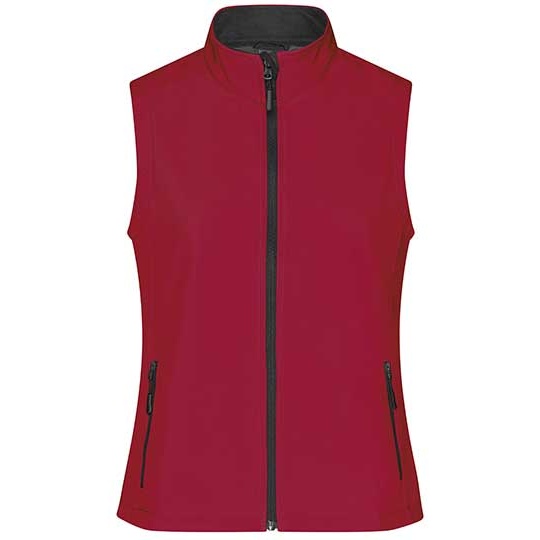 Damska kamizelka softshell JN1127 - Red & Black