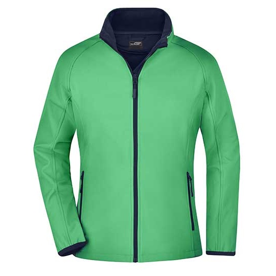 Kurtka Damska Softshell Slim JN1129 - Green & Navy