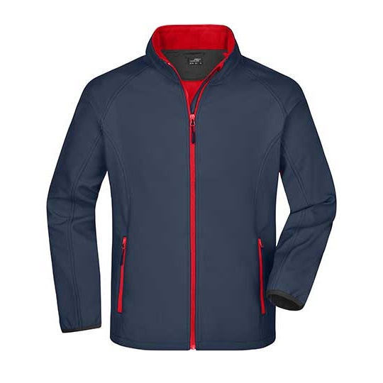 Kurtka Meska Softshell JN1130 - Iron Grey & Red