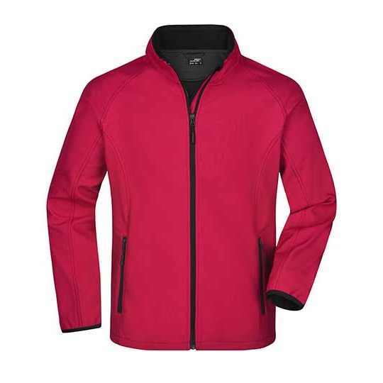 Kurtka Meska Softshell JN1130 - Red & Black
