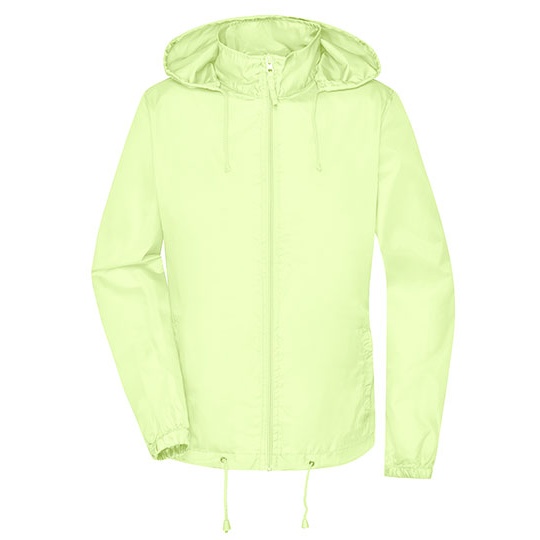 Damska kurtka przeciwdeszczowa Slim z kapturem JN1131 - Bright Yellow
