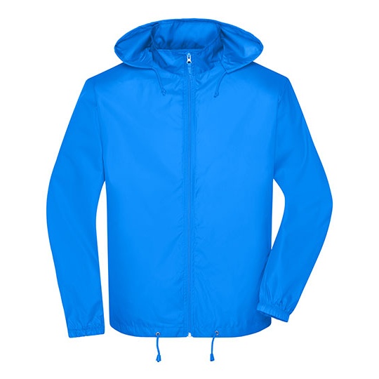 Kurtka Meska Wiatroszczelna z Kapturem JN1132 - Bright Blue