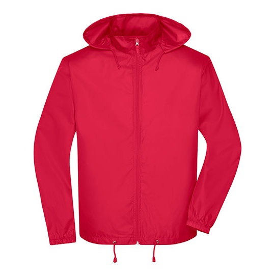 Kurtka Meska Wiatroszczelna z Kapturem JN1132 - Light Red