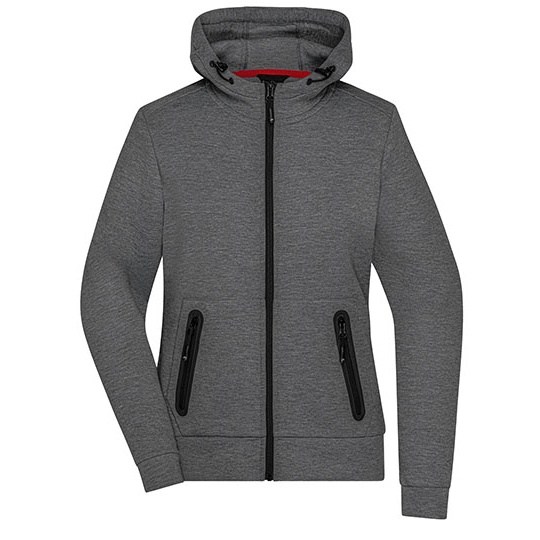 Damska kurtka z kapturem JN1143 - Dark Melange