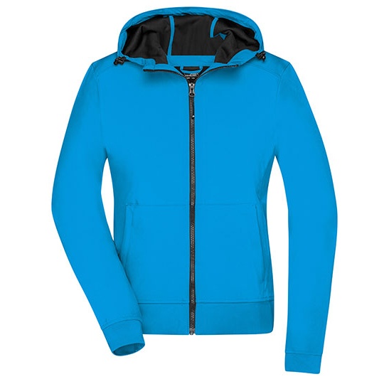 Kurtka Damska Softshellowa z Kapturem JN1145 - Blue & Black
