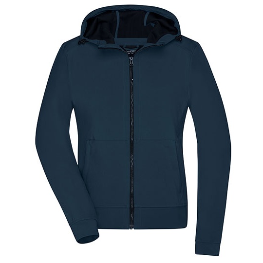 Kurtka Damska Softshellowa z Kapturem JN1145 - Navy & Navy