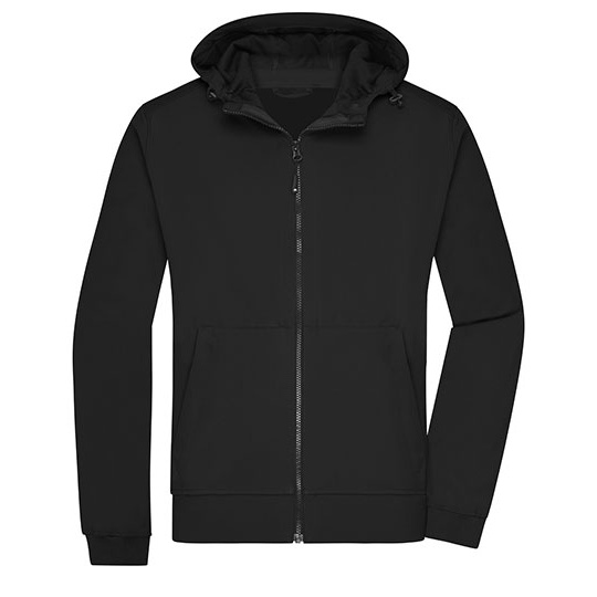 Kurtka Meska Softshell z Kapturem JN1146 - Black