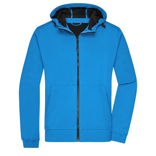 Kurtka Męska Softshell z Kapturem JN1146 - Blue & Black