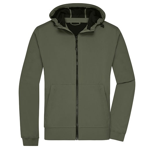 Kurtka Męska Softshell z Kapturem JN1146 - Olive & Camouflage