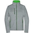 Kurtka Softshell Damska JN1147 - Dark Melange & Green