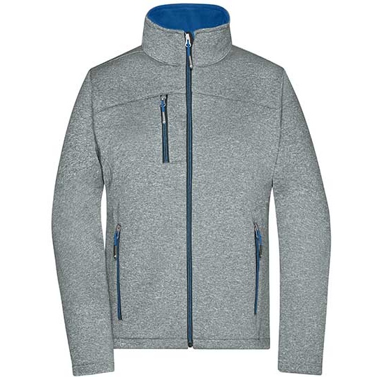 Kurtka Softshell Damska JN1147 - Dark Melange & Royal