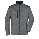 Kurtka Męska Softshellowa Melange JN1148 - Dark Melange & Black