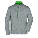 Kurtka Męska Softshellowa Melange JN1148 - Dark Melange & Green