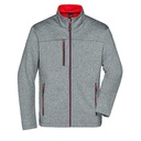 Kurtka Męska Softshellowa Melange JN1148 - Dark Melange & Red