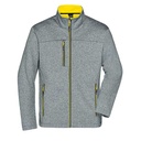 Kurtka Męska Softshellowa Melange JN1148 - Dark Melange & Yellow