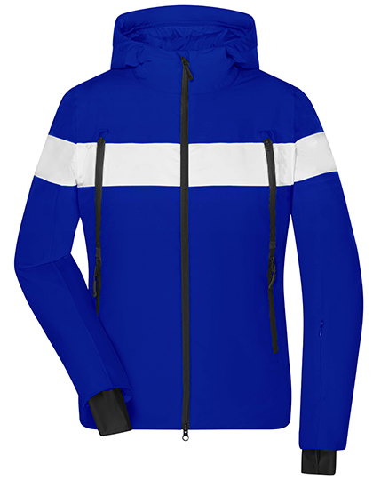 Kurtka Damska Zimowa Sportowa JN1173 - Electric Blue & White & Black