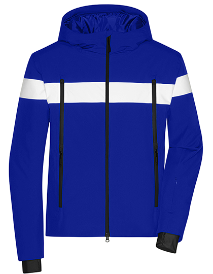 Kurtka Meska Zimowa Ocieplana Wodoodporna JN1174 - Electric Blue & White & Black