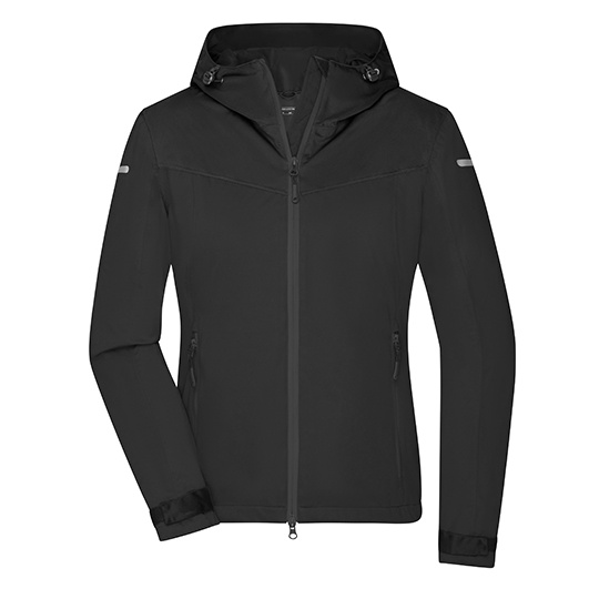 Kurtka Softshell Damska Z Kapturem JN1179 - Black