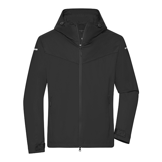Kurtka Softshell Męska Wiatroodporna Z Kapturem JN1180 - Black